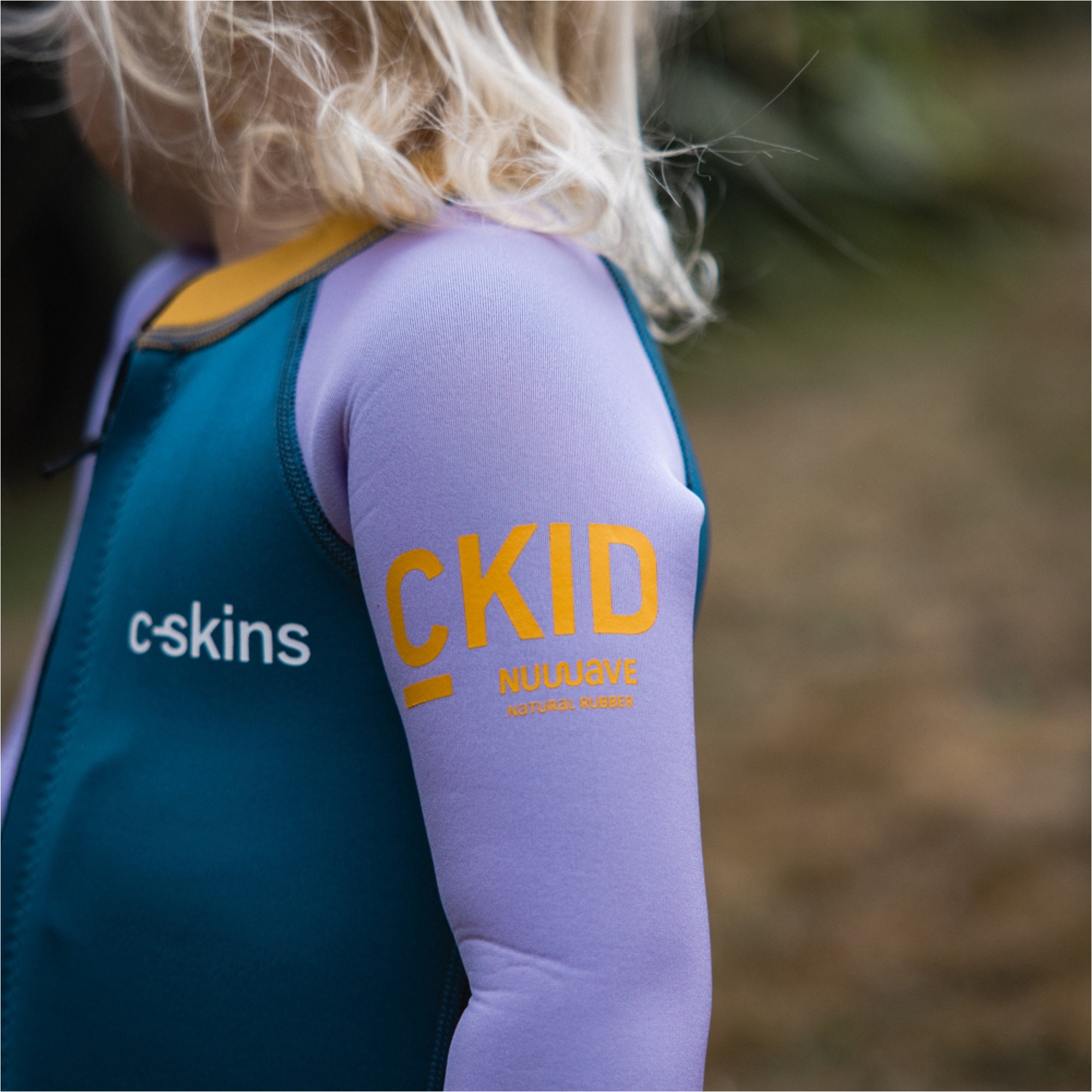 2026 C-Skins Nuwave C-Kid Front Zip Fato De Mergulho C-NBA32ST - Steel Blue / Lilás